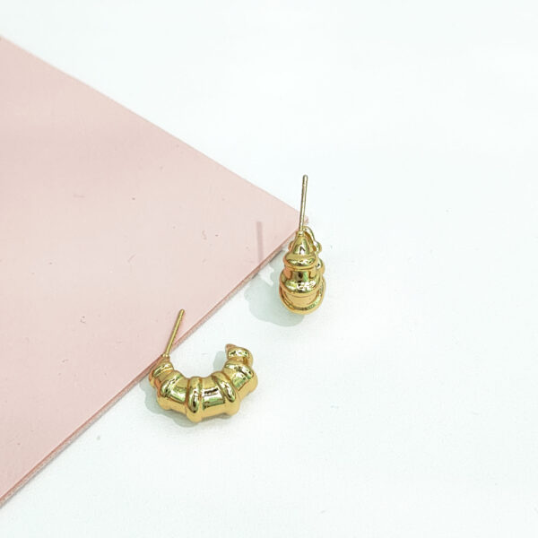 Stainless Steel Earrings Shaped Twisted Horn Good Quality No Change Color For Women Girls BS24110055