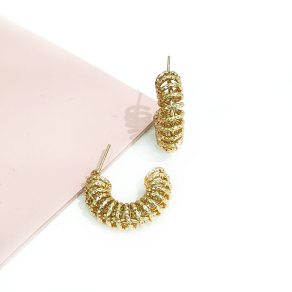 Stainless Steel Earrings Openwork Geometric Twist Thread Good Quality No Change Color For Women Girls BS24110057
