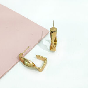 Stainless Steel Earrings Geometric Irregular Torsion Good Quality No Change Color For Women Girls BS24110061