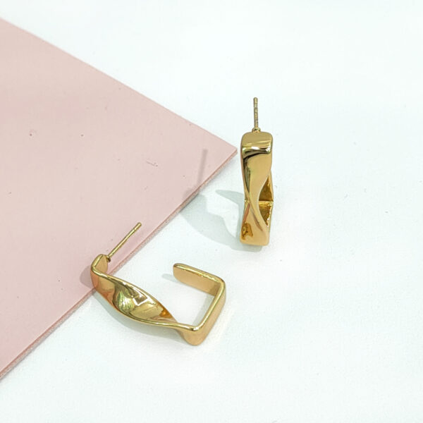 Stainless Steel Earrings Geometric Irregular Torsion Good Quality No Change Color For Women Girls BS24110061