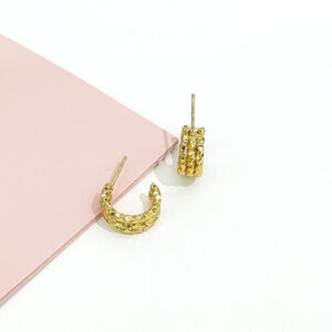 Stainless Steel Earrings Carved Line Splicing Good Quality No Change Color For Women Girls BS24110065