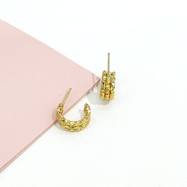Stainless Steel Earrings Carved Line Splicing Good Quality No Change Color For Women Girls BS24110065