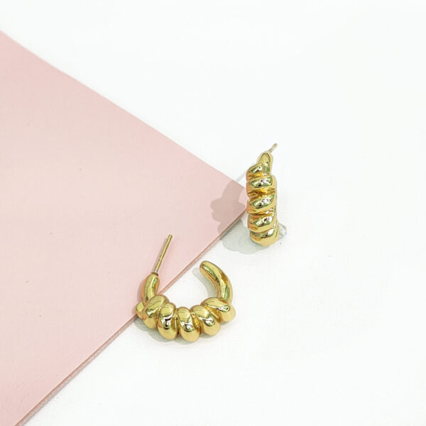 Stainless Steel Earrings Arcuate Spiral Good Quality No Change Color For Women Girls BS24110068