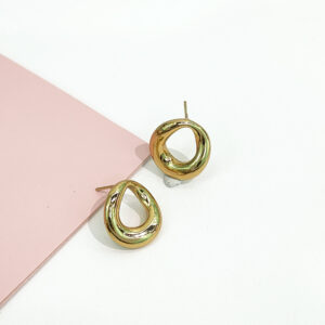 Stainless Steel Earrings Geometric Skeleton Oval Good Quality No Change Color For Women Girls BS24110070