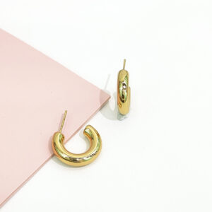 Stainless Steel Earrings C-shape Geometry Good Quality No Change Color For Women Girls BS24110071