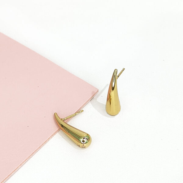 Stainless Steel Earrings Glossy Teardrop Good Quality No Change Color For Women Girls BS24110076