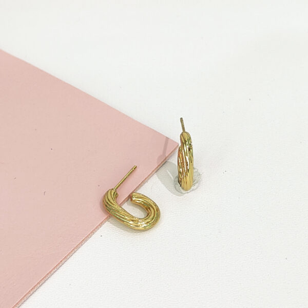 Stainless Steel Earrings Geometric Fold Good Quality No Change Color For Women Girls BS24110078