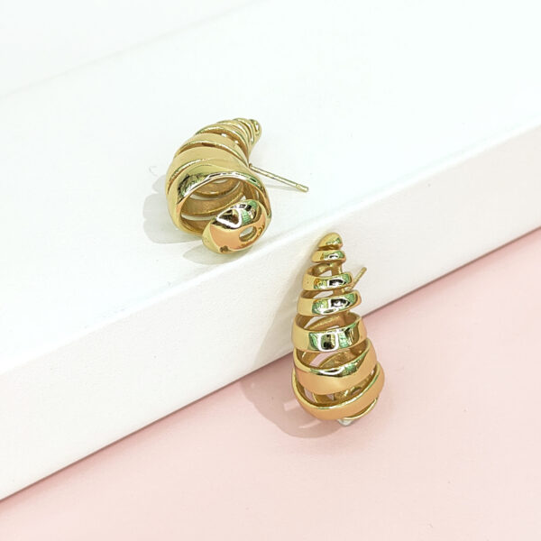 Stainless Steel Earrings Teardrop Spiral Good Quality No Change Color For Women Girls BS24110088