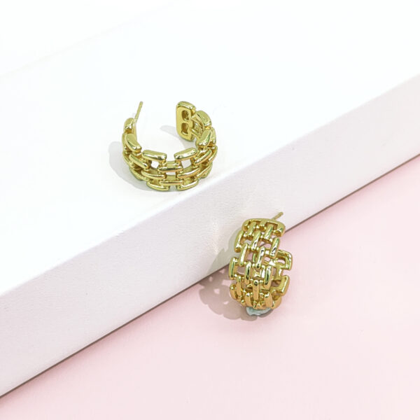 Stainless Steel Earrings Geometric Embellishments Good Quality No Change Color For Women Girls BS24110090