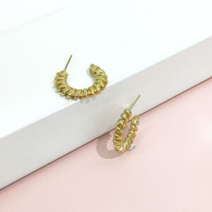 Stainless Steel Earrings Twisted Thread Good Quality No Change Color For Women Girls BS24110092