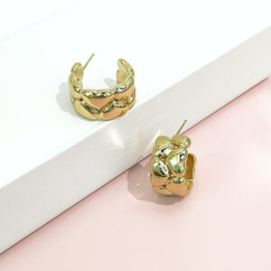 Stainless Steel Earrings Polka Dot Grid Threaded Rotary Columns Good Quality No Change Color For Women Girls BS24110093