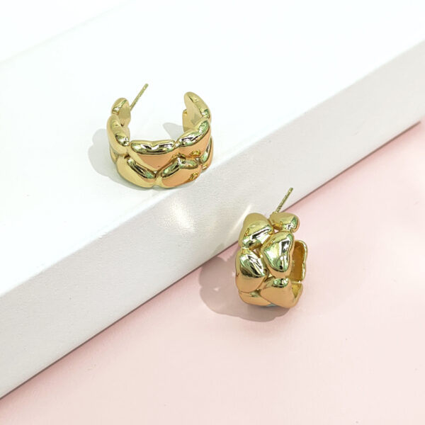 Stainless Steel Earrings Polka Dot Grid Threaded Rotary Columns Good Quality No Change Color For Women Girls BS24110093