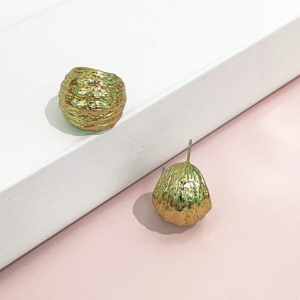 Stainless Steel Earrings Pleated Textured Brushed Good Quality No Change Color For Women Girls BS24110095