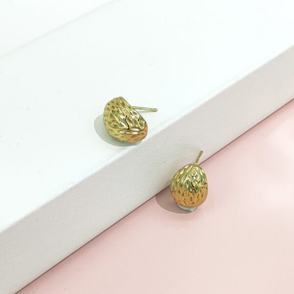 Stainless Steel Earrings Textured Droplet Water Good Quality No Change Color For Women Girls BS24110106
