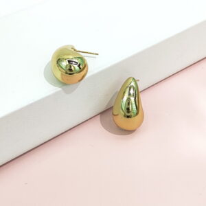 Stainless Steel Earrings Smooth Melon Fat Water Drops Good Quality No Change Color For Women Girls BS24110110