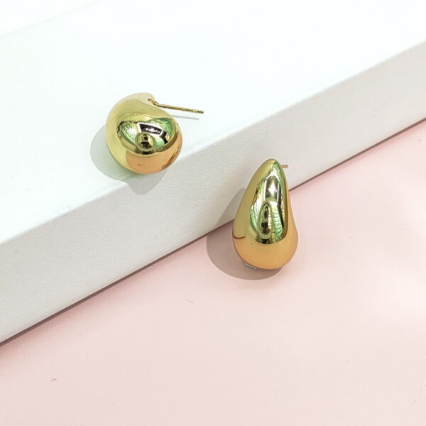 Stainless Steel Earrings Smooth Melon Fat Water Drops Good Quality No Change Color For Women Girls BS24110110