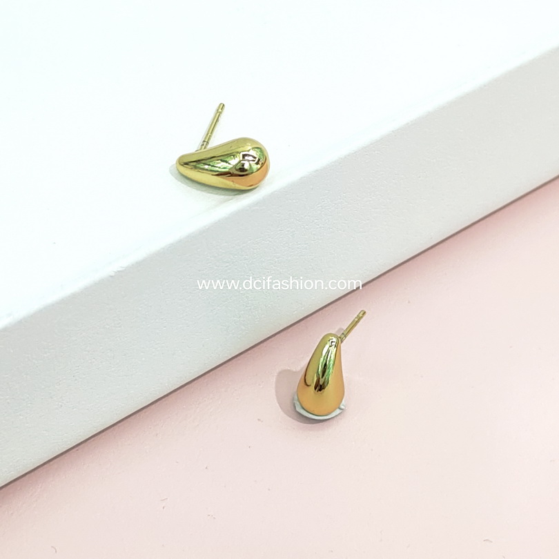 Stainless Steel Earrings Fat Melon Shape Glossy Good Quality No Change Color For Women Girls BS24110112