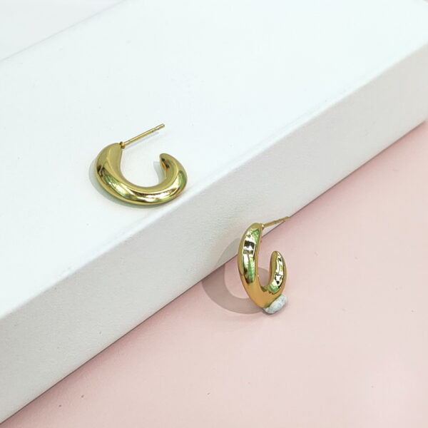 Stainless Steel Earrings Glossy C Shape Good Quality No Change Color For Women Girls BS24110124