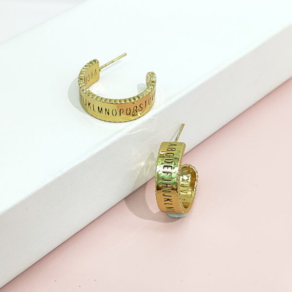 Stainless Steel Earrings Retro Letters Good Quality No Change Color For Women Girls BS24110127