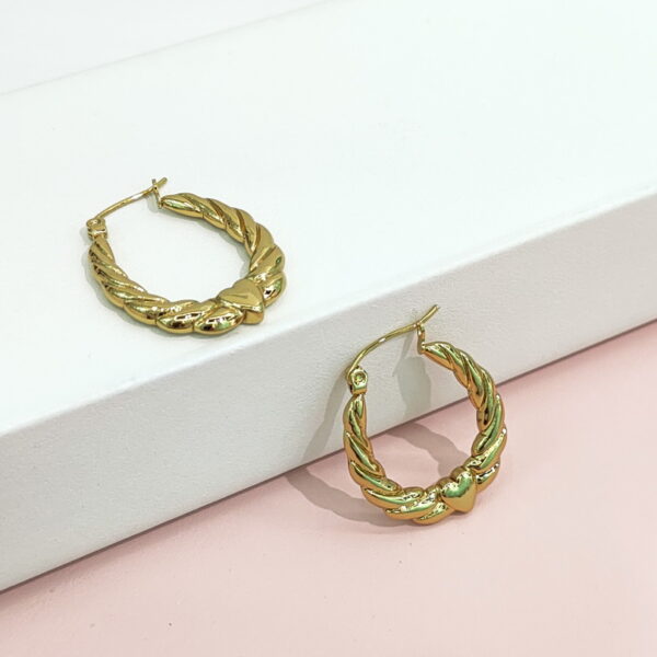 Stainless Steel Earrings U-Shaped Twist Good Quality No Change Color For Women Girls BS24110139