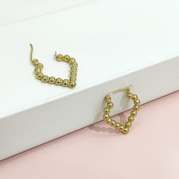 Stainless Steel Earrings V-Shaped Beaded Good Quality No Change Color For Women Girls BS24110140