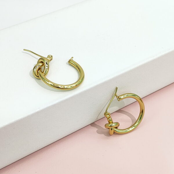 Stainless Steel Earrings Glossy Knots Good Quality No Change Color For Women Girls BS24110141