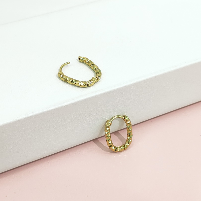 Stainless Steel Earrings Faceted U Shape Good Quality No Change Color For Women Girls BS24110146