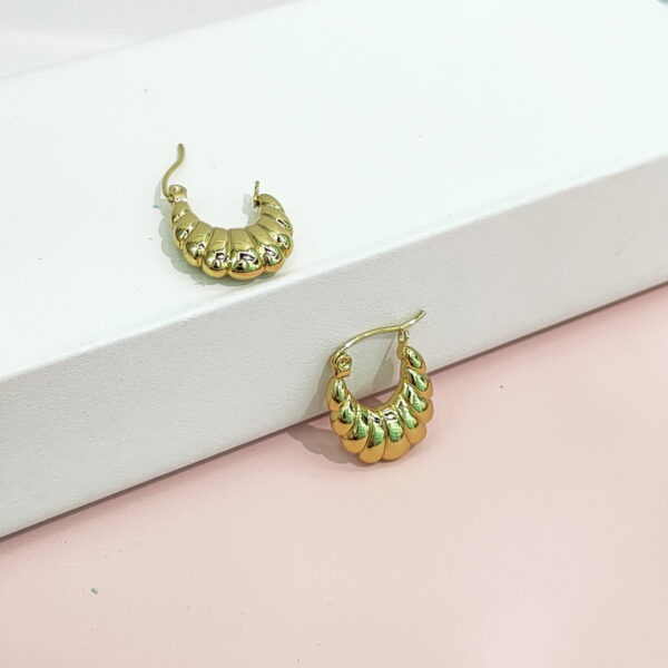 Stainless Steel Earrings Twisted Croissant Good Quality No Change Color For Women Girls BS24110153