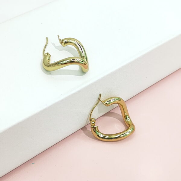Stainless Steel Earrings Irregularly Curved Good Quality No Change Color For Women Girls BS24110155