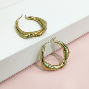 Stainless Steel Earrings Geometric Twisted Good Quality No Change Color For Women Girls BS24110156