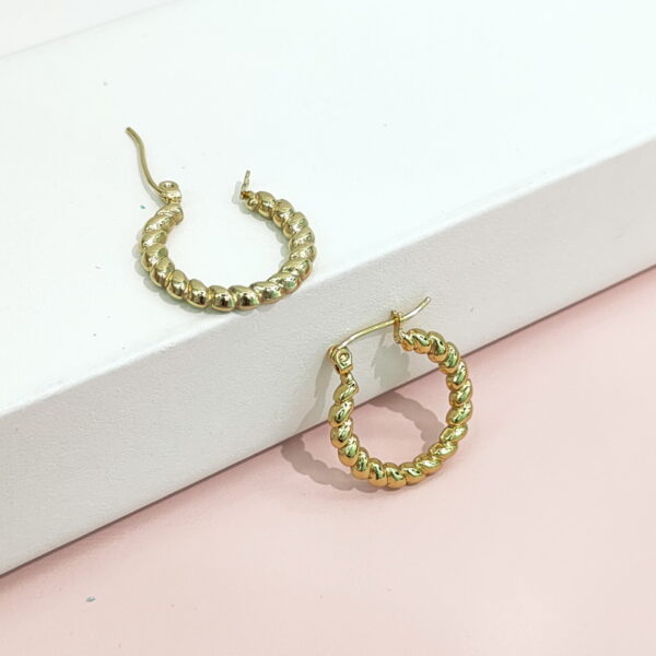 Stainless Steel Earrings Irregular Textured Good Quality No Change Color For Women Girls BS24110157