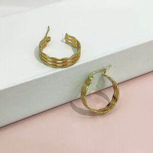 Stainless Steel Earrings Geometric Opened Hydraulic Good Quality No Change Color For Women Girls BS24110159