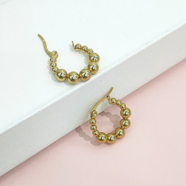 Stainless Steel Earrings Beaded U Shaped Good Quality No Change Color For Women Girls BS24110169