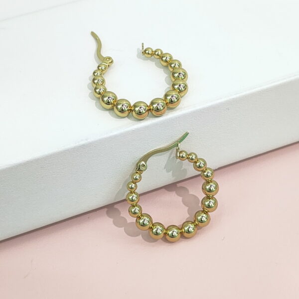Stainless Steel Earrings Beaded U Shaped Good Quality No Change Color For Women Girls BS24110173