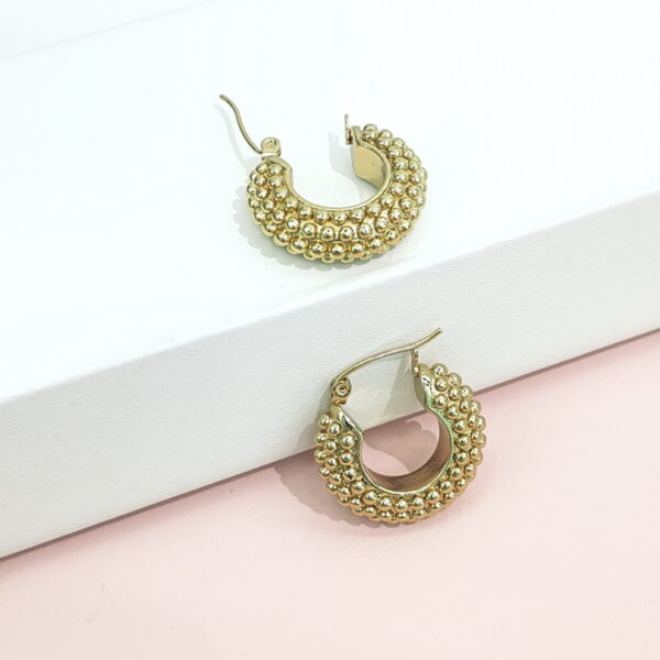 Stainless Steel Earrings Wided Beaded Good Quality No Change Color For Women Girls BS24110176