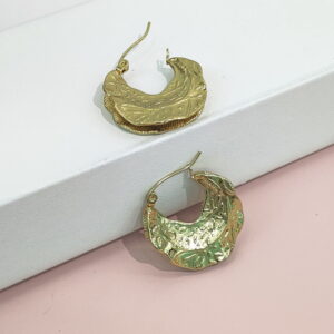 Stainless Steel Earrings Textured C Shaped Good Quality No Change Color For Women Girls BS24110178
