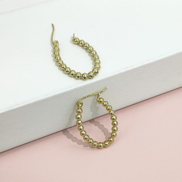 Stainless Steel Earrings Glossy Beaded Good Quality No Change Color For Women Girls BS24110195