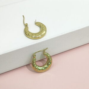 Stainless Steel Earrings Embossed Good Quality No Change Color For Women Girls BS24110196