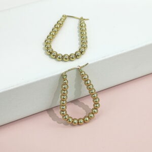 Stainless Steel Earrings Long Glossy Beaded Good Quality No Change Color For Women Girls BS24110199