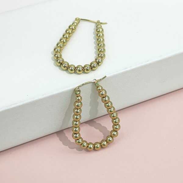 Stainless Steel Earrings Long Glossy Beaded Good Quality No Change Color For Women Girls BS24110199
