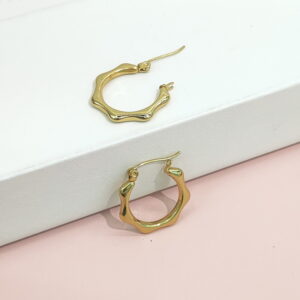 Stainless Steel Earrings Geometric Pleated C-Shape Good Quality No Change Color For Women Girls BS24110205