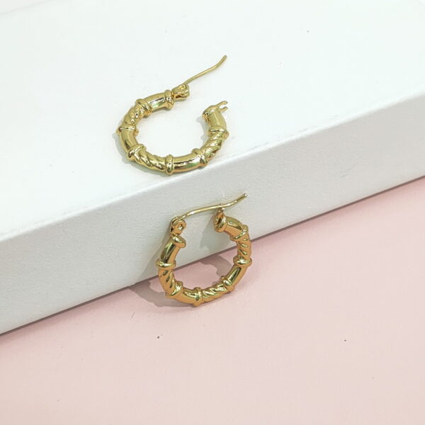 Stainless Steel Earrings Textured Good Quality No Change Color For Women Girls BS24110206