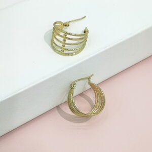 Stainless Steel Earrings Multilayered Fretwork Good Quality No Change Color For Women Girls BS24110208