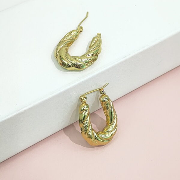 Stainless Steel Earrings Twisted Snake Chain Double Good Quality No Change Color For Women Girls BS24110209