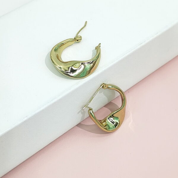 Stainless Steel Earrings Geometric Smooth C Shape Good Quality No Change Color For Women Girls BS24110214