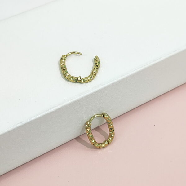 Stainless Steel Earrings Rectangular Oblong Embossed Good Quality No Change Color For Women Girls BS24110219