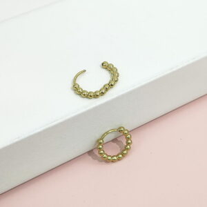 Stainless Steel Earrings C Shape Beaded Good Quality No Change Color For Women Girls BS24110225