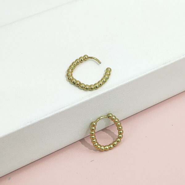 Stainless Steel Earrings C Shape Beaded Good Quality No Change Color For Women Girls BS24110226