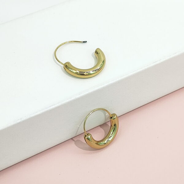 Stainless Steel Earrings Smooth Semi-Circular Good Quality No Change Color For Women Girls BS24110229