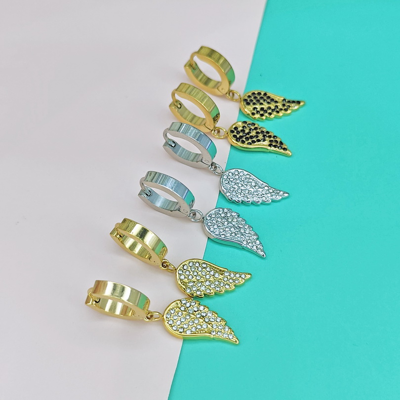 Stainless Steel Earrings Leaf Feather Plume Good Quality No Change Color For Women Girls BS250108001